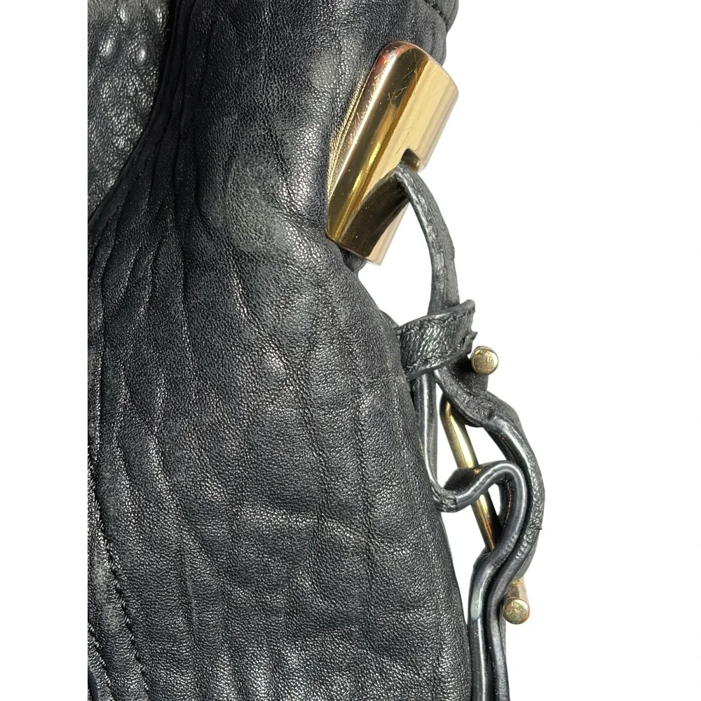 Vince Camuto Black Leather Shoulder Bag Lot Fava Zoey Hobo Tote Handbag DAMAGED - Picture 10 of 16